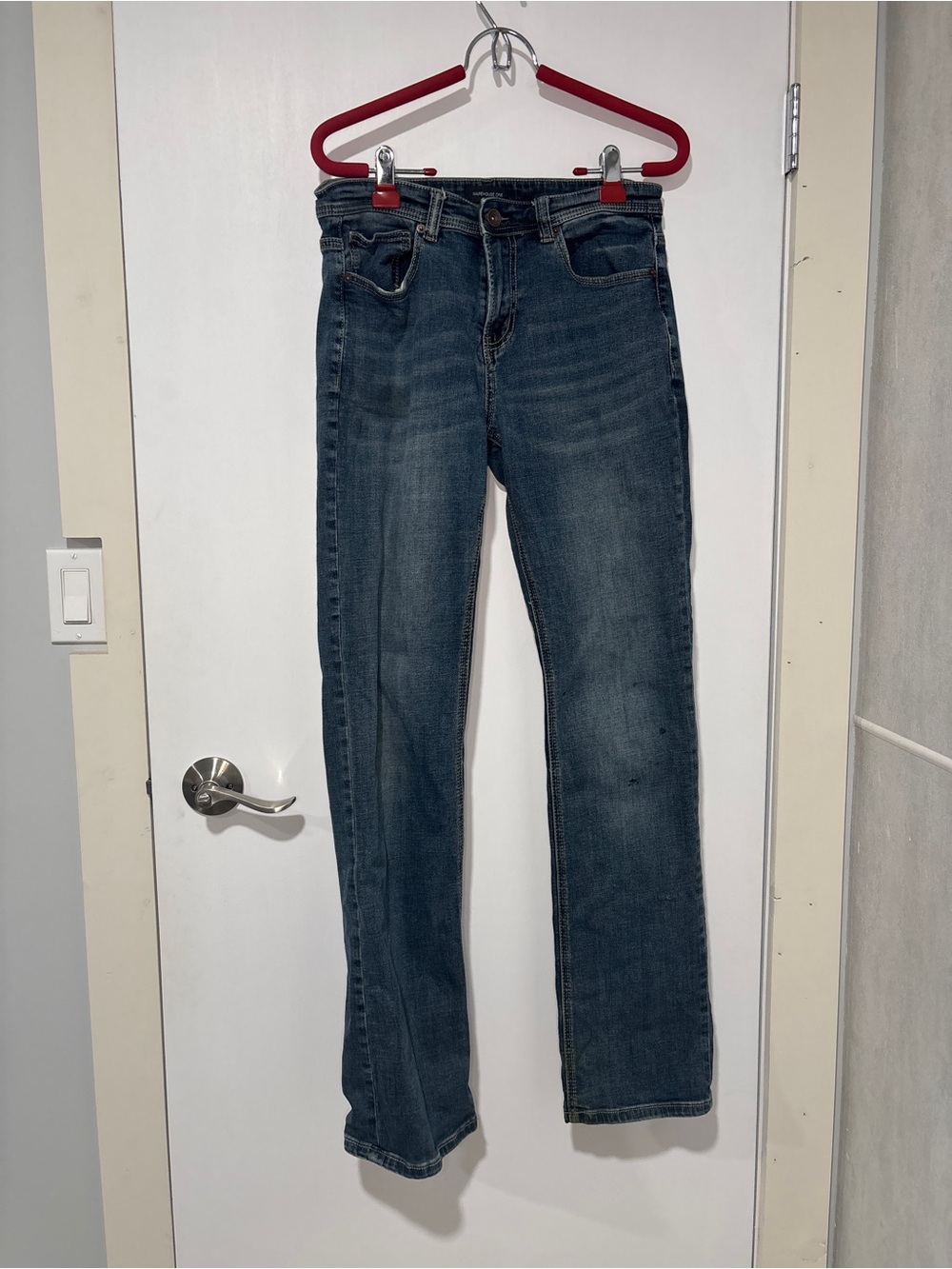 Men's Straight-Leg Jeans in Dark Blue Wash